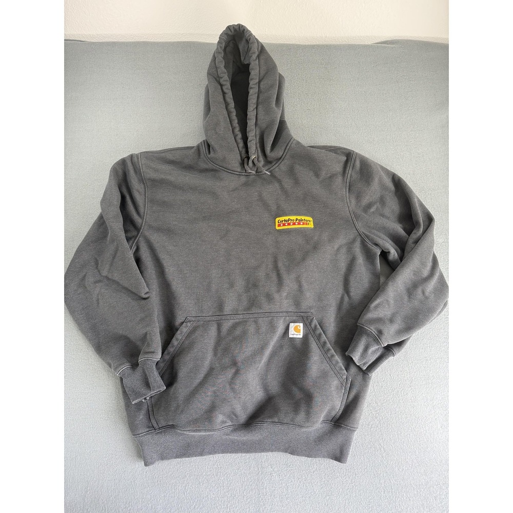 Carhartt Hoodie Mens XL Gray Rain Defender Fleece CertaPro Painter Workwear Logo